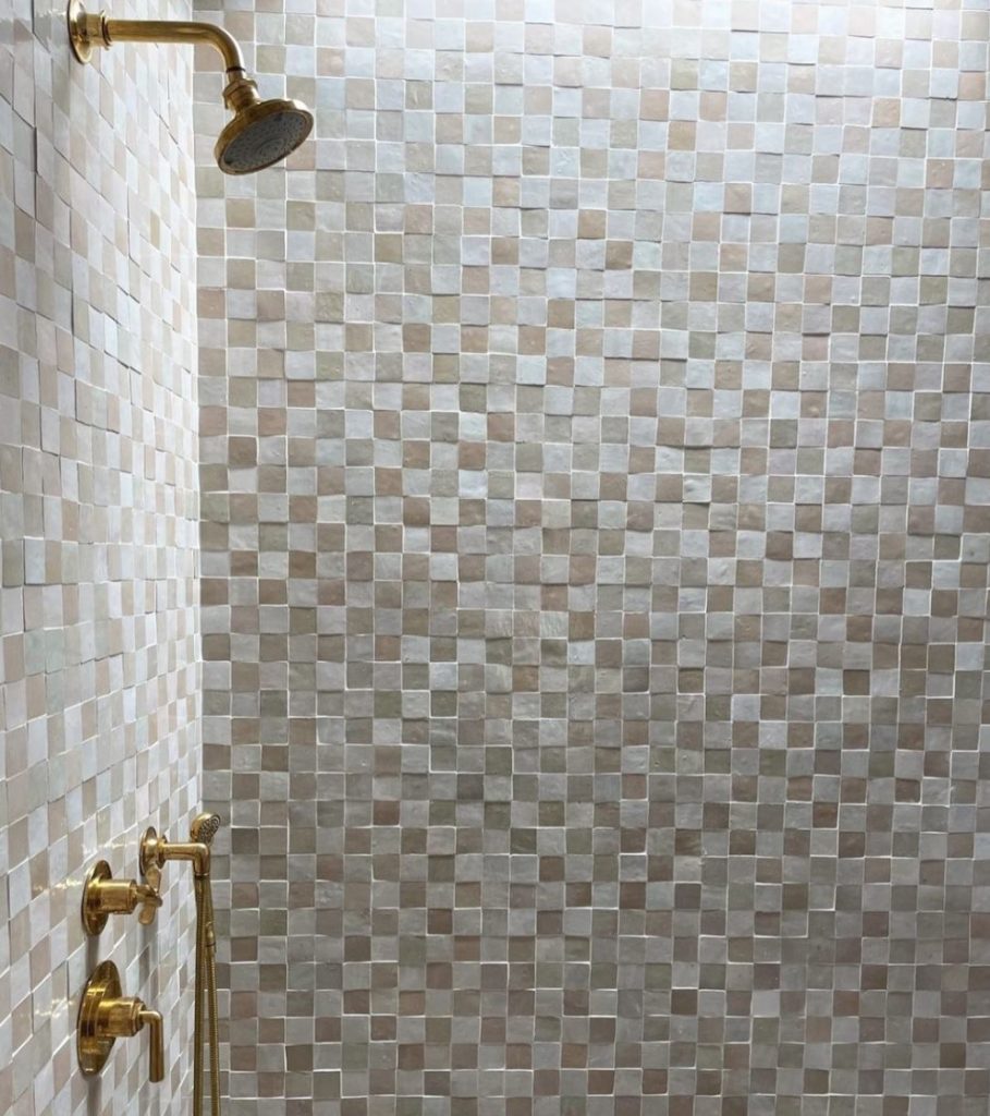 checkerboard zellige mosaic