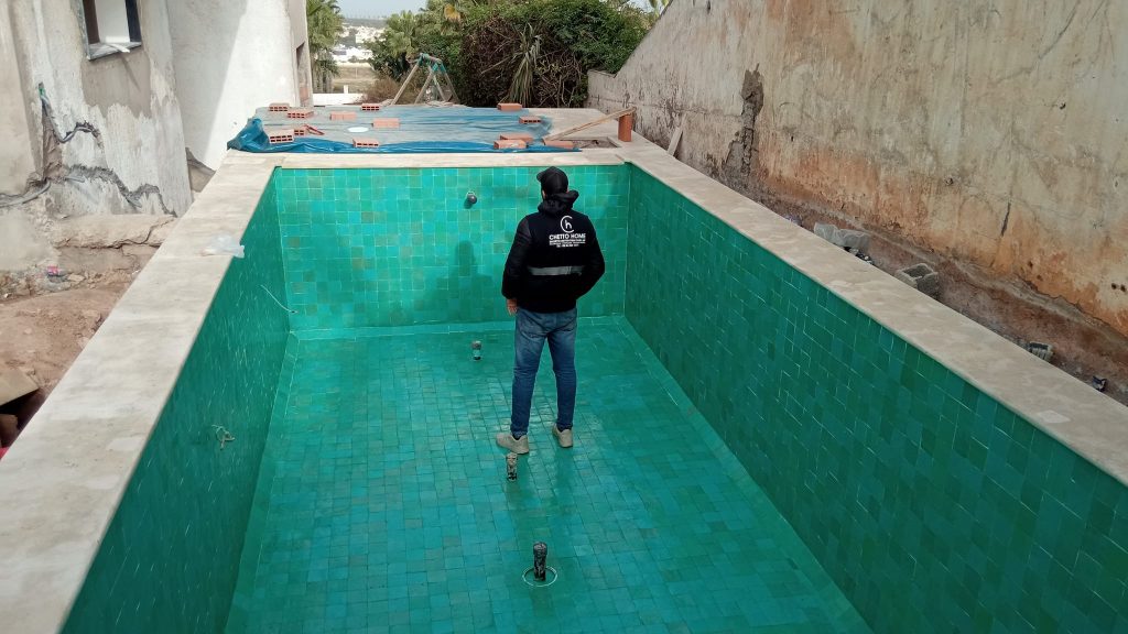 building a zellige swimming pool